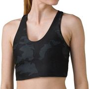 NWT Prana Reversible Black Green Camo Momento Crop Top Size XS