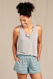 Toad & Co. Piru Hemp Blend Henley Tank Grey size XS