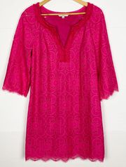 Jubilee Lace Tunic Pink Dress Size 8