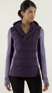 Lululemon Fluff Off Hooded PulloverDown Zinfandel Purple size 6