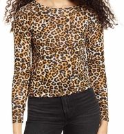 Hiatus Leopard print long sleeve Sweater Top Size Small 
NWT