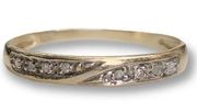 Women’s 10KT 10k Vintage Yellow Gold Diamond Dainty Band Sz 6.75