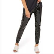 Topshop Percy Faux Leather Vinyl Pants Size 4