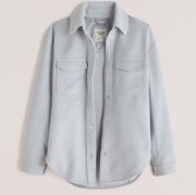 Abercrombie & Fitch Abercrombie Cozy Shirt Jacket light blue