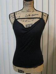 NWT Bebe black cowl tank top cami XS extra small