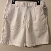 New NWT Dockers Womens White Chino Shorts Size 10 7” Inseam