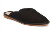 Arvy Nib Black Embossed Slip-on Mules