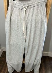 Wide leg gray joggers