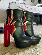 Flame Platform Boots