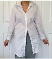 White  oversized button down shirt