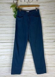 Vintage Guess Georges Marciano Teal High Rise Stiff Denim Straight Leg Jeans