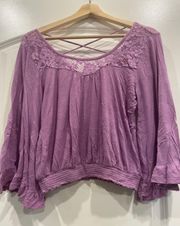 Purple Loose Sleeve Shirt