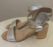 Gianvito Rossi Silver Milano Sandals made in Italy 38 1/2 EU (71/2 US)