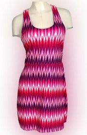 Tehama pink and purple athletic racerback dress size small