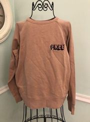 Wilfred Free XS Nude Beige “FREE” extra Small Crew Sweatshirt Neck