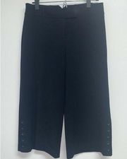 Ann Taylor LOFT ANN Cropped Crop Capri Dress Pants Size 4 Black Dressy