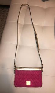 Ralph Lauren Lauren  Pink Quilted Cross Body Purse