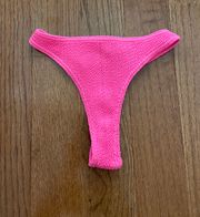 Like new PrettyLittleThing hot pink high cut textured super cheeky bikini bottom