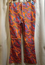 Dolls Kill Another Girl Trippy Multi Print Cynthia Starr Swirl Flare Pants