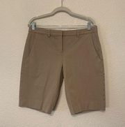 Women’s Size 10Cream/ Khaki Cotton Blend Bermuda Shorts