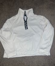 Nike White Fleece Pullover Quarter-Zip