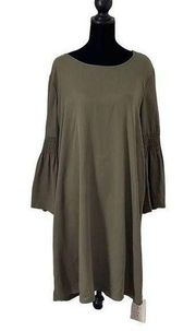 New York and Company Babydoll Dress. Size  Medium. Army Green