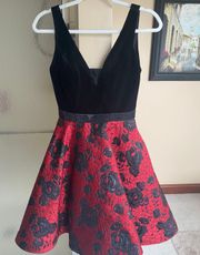 Homecoming Dress Black And Red Short
