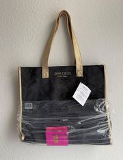 Parfums Black Velvet & Gold Metallic Sparkle Tote Bag