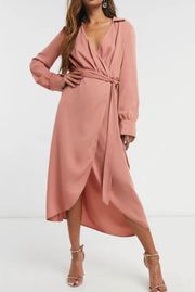 Design Long Sleeve Wrap Dress