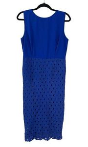 Esley Sleeveless Midi Style Dress in Royal Blue Size Medium