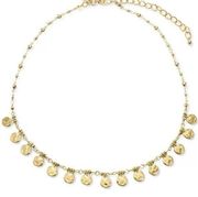 Style & Co Hammered Disc Collar Necklace in Gold-Tone NWT