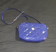 Bright Blue Patent Leather Adjustable Crossbody/Shoulder Bag