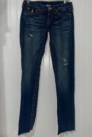 Size 27 Blue Distressed Jeans