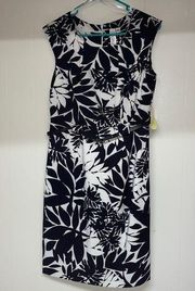 NWT Emma & Michele Floral Black and White Dress Sz 8