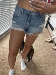 Distressed Jean Shorts