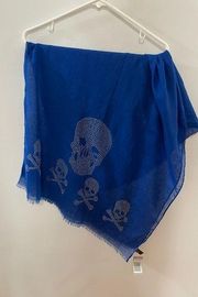 Lane Bryant Blue Skull Scarf