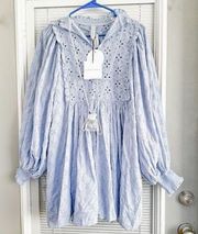 NWT Scarlett Poppies Eyelet Dress | Size Small | Volume Sleeve Broderie Anglaise
