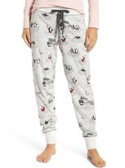 PJ Salvage Gray Fleece Penguin Pajama Set Sz.M