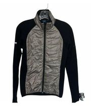 Eastern Mountain Sports Women Quilted Ascent Series Polartec Gray Black Jacket.