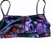 Lululemon  sport bra size 8 blue floral athletic yoga gym yoga bra