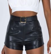 Black Leather Shorts