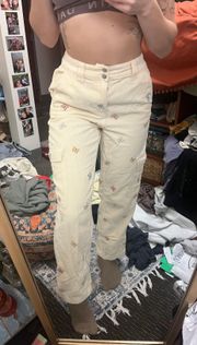 Embroidered Cargo Pants