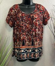 Christopher Banks size small cord tied blouse