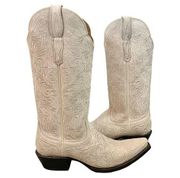 Ariat Sterling Crackled White Western X Toe Cowgirl Dress Boot Womens US 9B