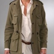 Rag & Bone Ohara army green field utility jacket with cargo pockets size 2