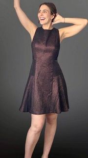 Bronze party dress with mesh leopard back - Phoebe Couture