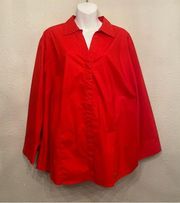 Riders By Lee Red Button Up Size 2X