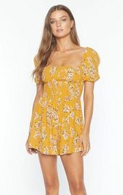 Justine Yellow Floral Romper| Size: XS