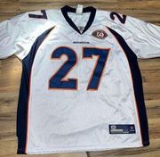 Reebok Denver Broncos Knowshon Moreno NFL Jersey 50th Anniversary Patch Size 52