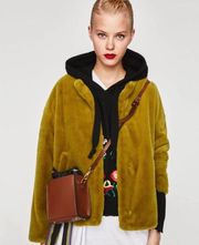 Yellow Faux Fur Jacket